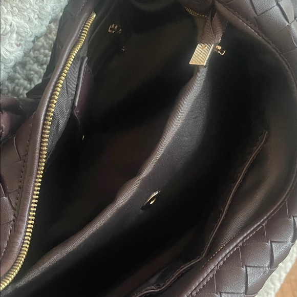 Melie Bianco large satchel: Brown Leather Woven Hobo Bag - Picture 4 of 4